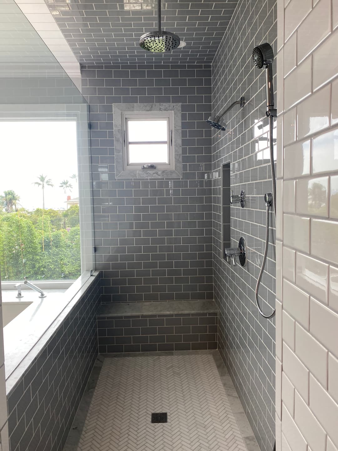 Remodeled bathroom shower